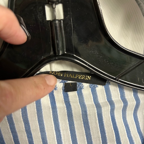 Kobi Halperin Blue and White Striped Blouse - Picture 6 of 6